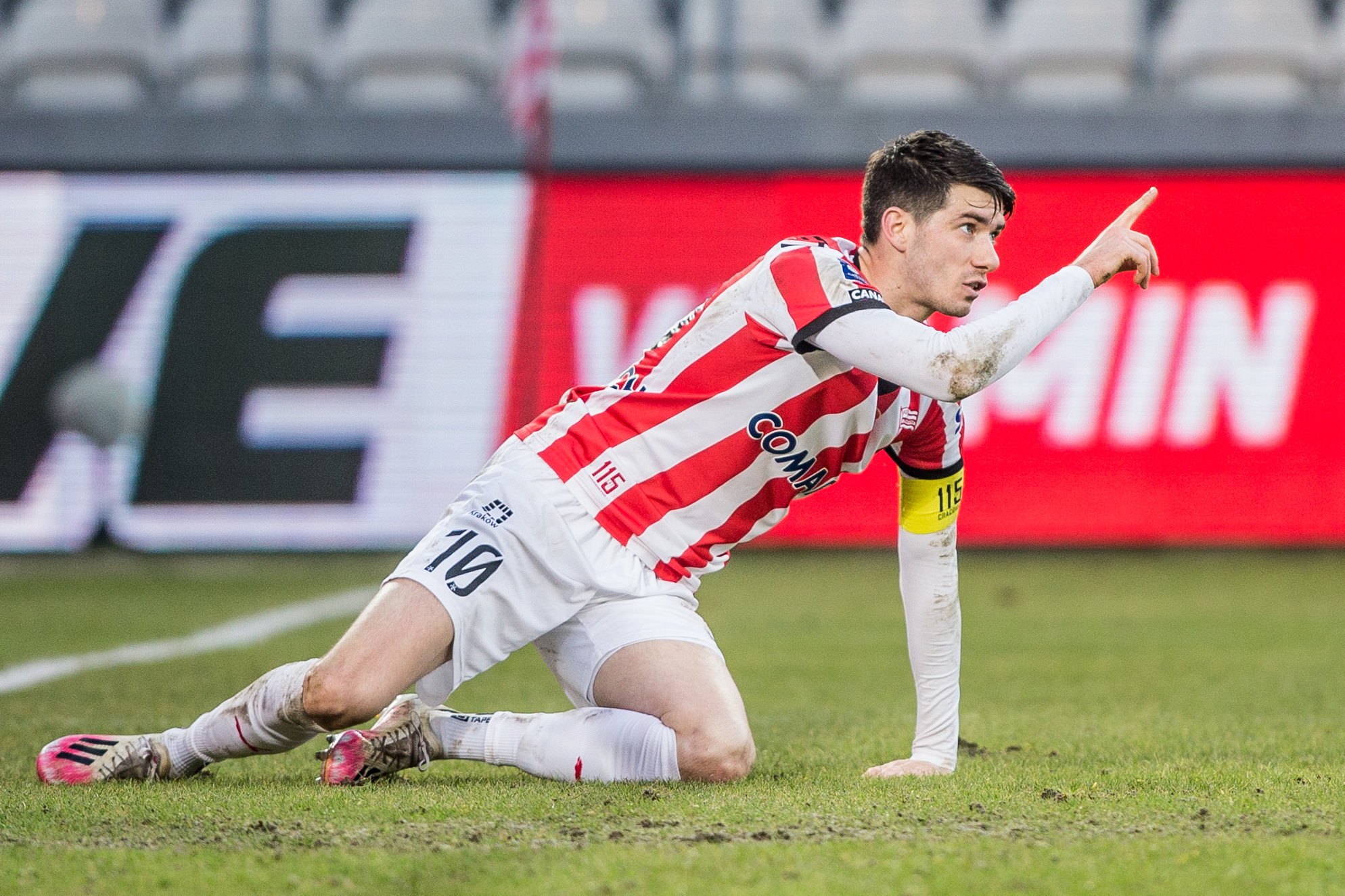 Pilka nozna. PKO Ekstraklasa. Cracovia Krakow - Zaglebie Lubin. 28.02.2021 Pilka nozna. PKO Ekstraklasa. Cracovia Krakow - Zaglebie Lubin. 28.02.2021