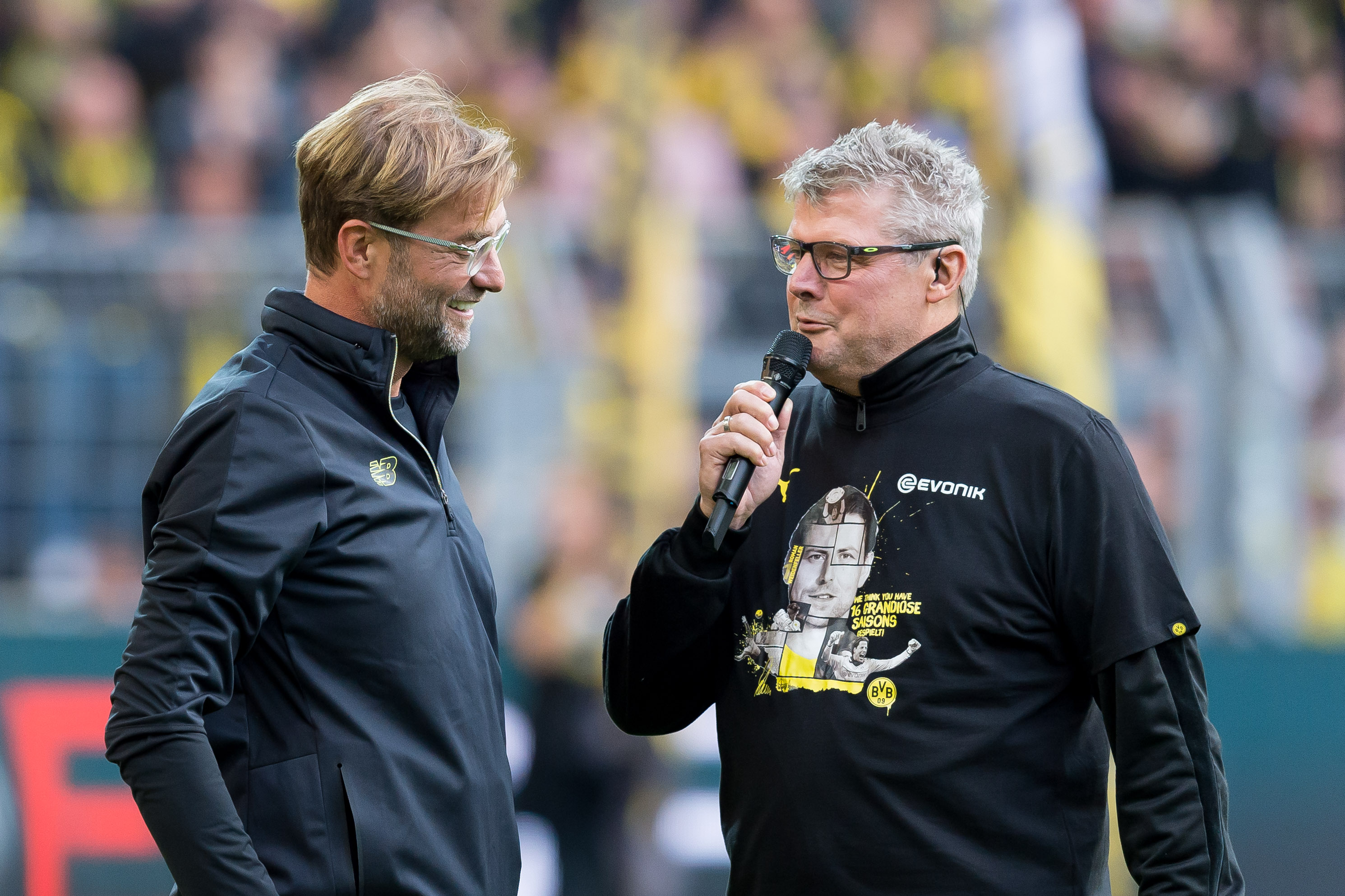 Norbert Dickel Spiker Borussii Dortmund i Juergen Klopp
