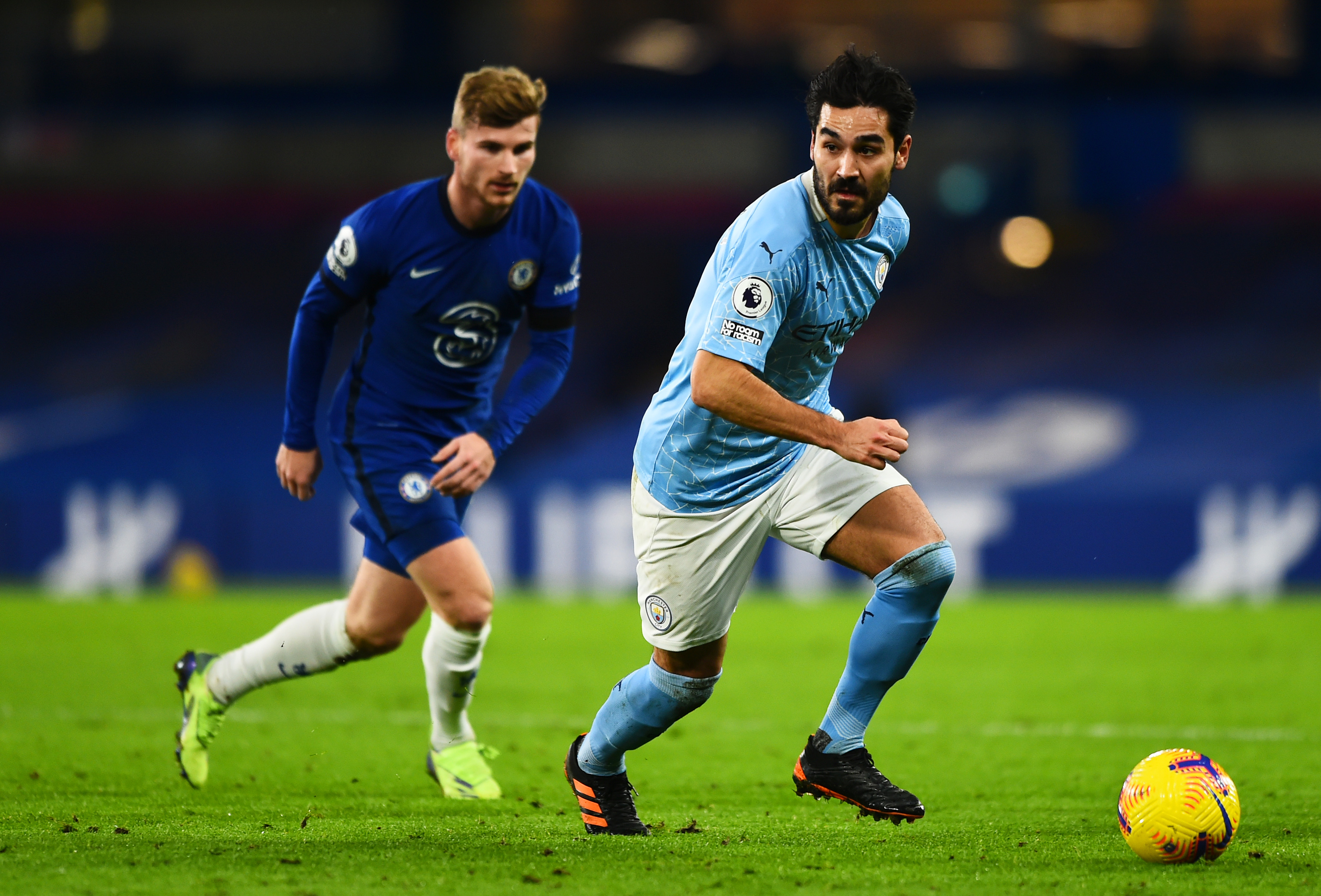 Chelsea v Manchester City - Timo Werner, Ilkay Gundogan Chelsea v Manchester City - Premier League