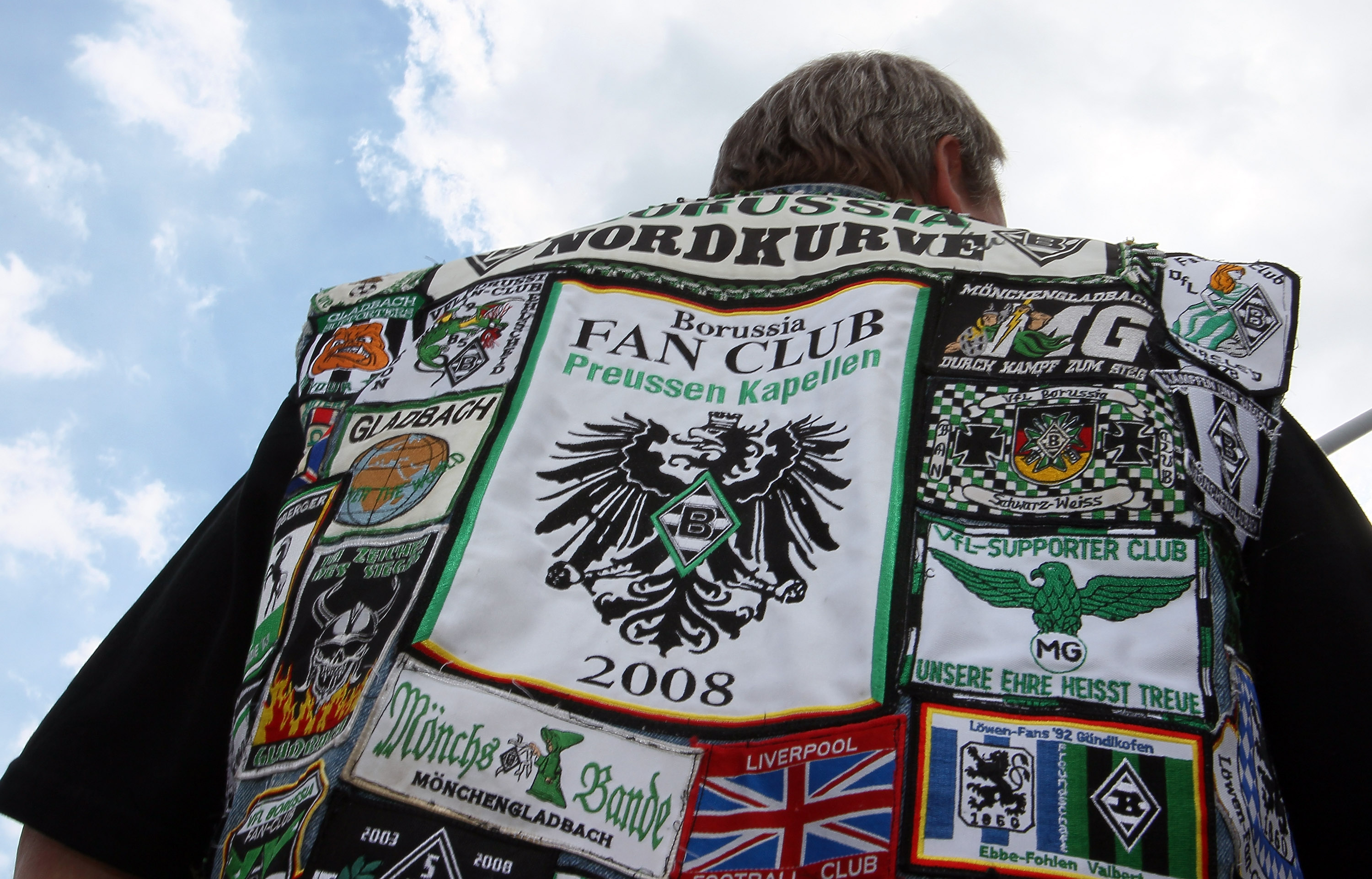 Dżinsowa kamizelka Bundesliga kibice