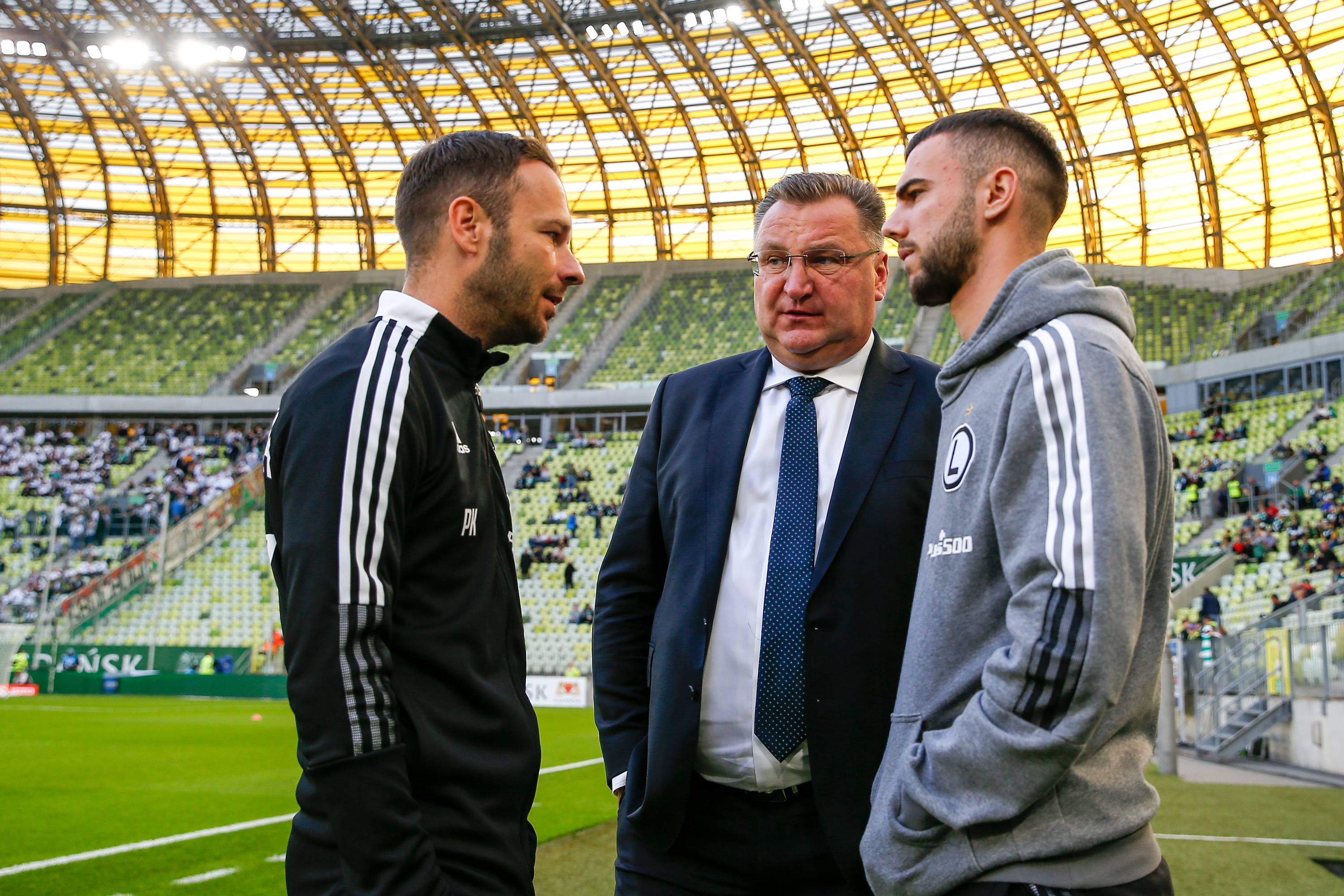 Pilka nozna. PKO Ekstraklasa. Lechia Gdansk - Legia Warszawa. 03.10.2021