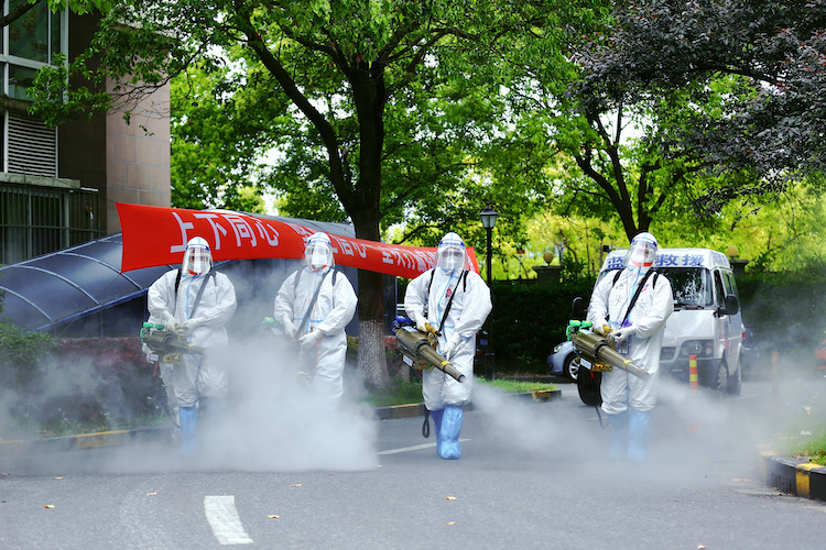 Disinfection Work Against COVID-19 Spread In Shanghai